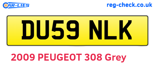DU59NLK are the vehicle registration plates.