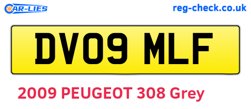 DV09MLF are the vehicle registration plates.