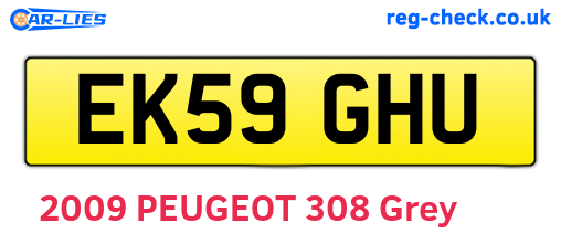 EK59GHU are the vehicle registration plates.