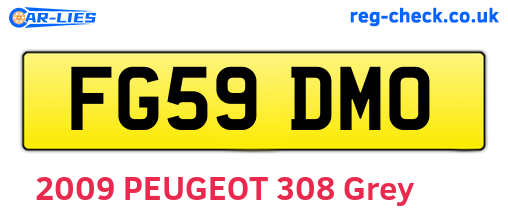 FG59DMO are the vehicle registration plates.