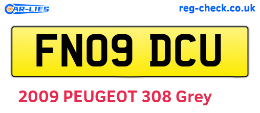 FN09DCU are the vehicle registration plates.