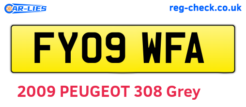 FY09WFA are the vehicle registration plates.