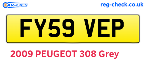 FY59VEP are the vehicle registration plates.