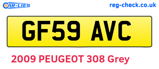 GF59AVC are the vehicle registration plates.