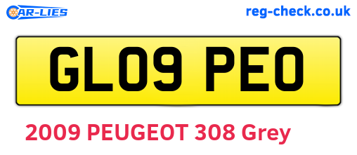 GL09PEO are the vehicle registration plates.