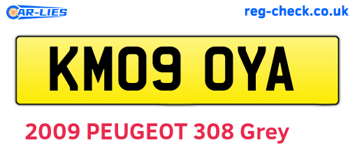 KM09OYA are the vehicle registration plates.