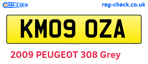 KM09OZA are the vehicle registration plates.