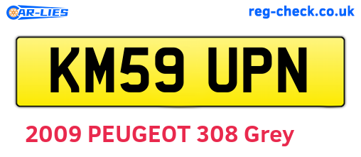 KM59UPN are the vehicle registration plates.