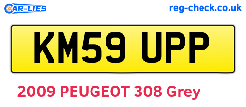 KM59UPP are the vehicle registration plates.