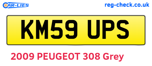 KM59UPS are the vehicle registration plates.