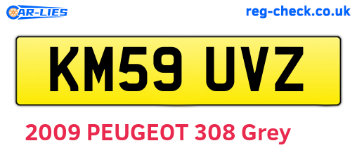 KM59UVZ are the vehicle registration plates.