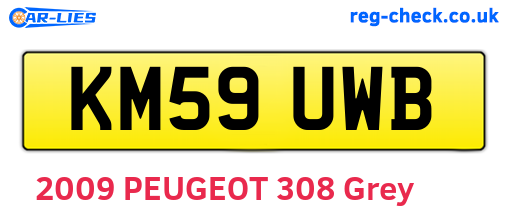 KM59UWB are the vehicle registration plates.