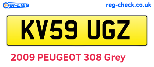 KV59UGZ are the vehicle registration plates.