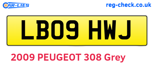 LB09HWJ are the vehicle registration plates.
