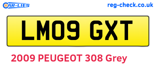 LM09GXT are the vehicle registration plates.