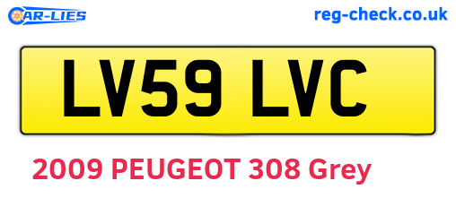 LV59LVC are the vehicle registration plates.