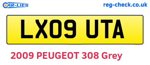 LX09UTA are the vehicle registration plates.