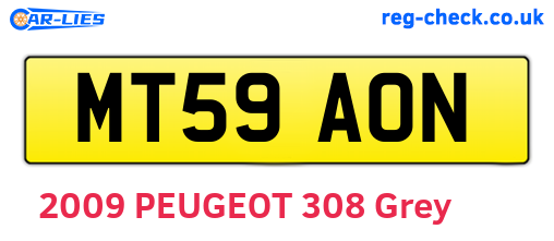 MT59AON are the vehicle registration plates.