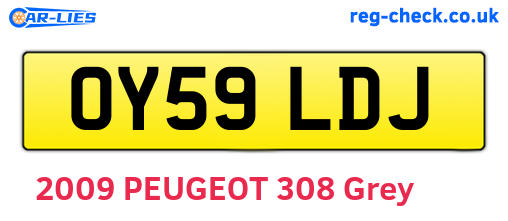 OY59LDJ are the vehicle registration plates.