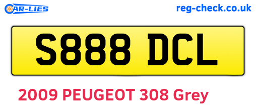 S888DCL are the vehicle registration plates.