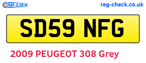 SD59NFG are the vehicle registration plates.