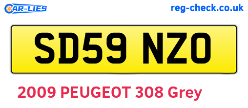 SD59NZO are the vehicle registration plates.