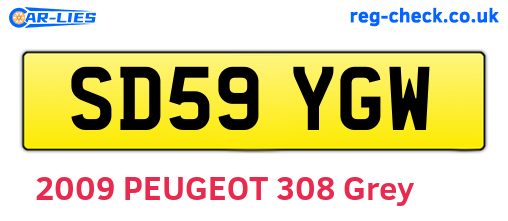 SD59YGW are the vehicle registration plates.