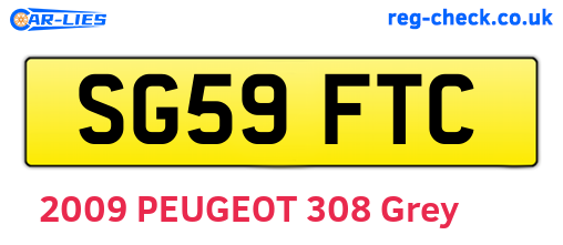SG59FTC are the vehicle registration plates.