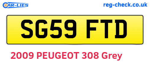 SG59FTD are the vehicle registration plates.