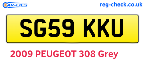 SG59KKU are the vehicle registration plates.