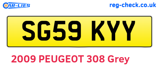 SG59KYY are the vehicle registration plates.