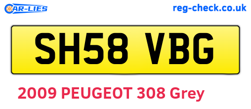 SH58VBG are the vehicle registration plates.