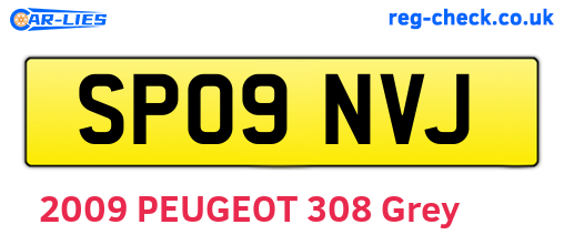 SP09NVJ are the vehicle registration plates.