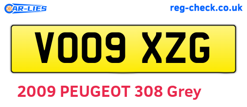VO09XZG are the vehicle registration plates.