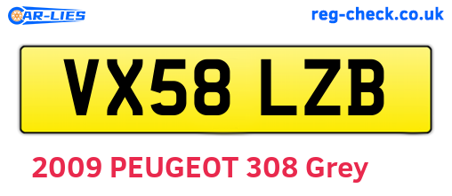 VX58LZB are the vehicle registration plates.