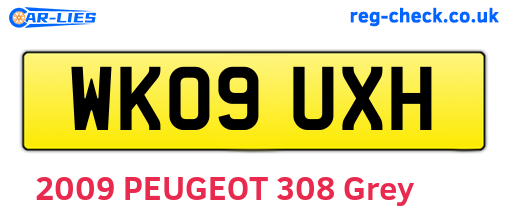 WK09UXH are the vehicle registration plates.