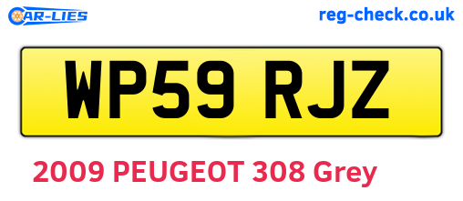 WP59RJZ are the vehicle registration plates.
