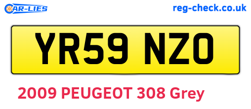 YR59NZO are the vehicle registration plates.
