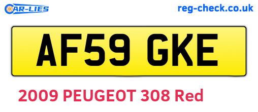 AF59GKE are the vehicle registration plates.
