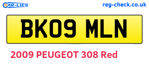 BK09MLN are the vehicle registration plates.