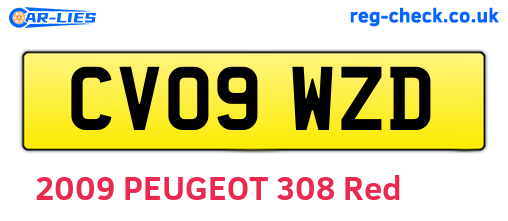 CV09WZD are the vehicle registration plates.