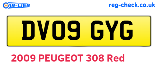 DV09GYG are the vehicle registration plates.