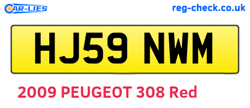 HJ59NWM are the vehicle registration plates.