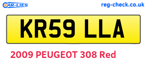 KR59LLA are the vehicle registration plates.