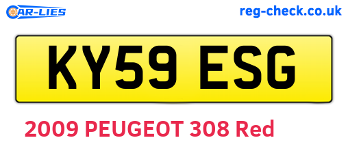 KY59ESG are the vehicle registration plates.