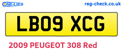 LB09XCG are the vehicle registration plates.