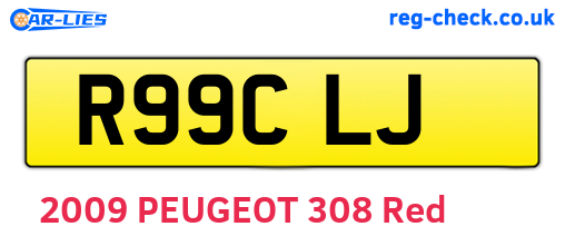 R99CLJ are the vehicle registration plates.