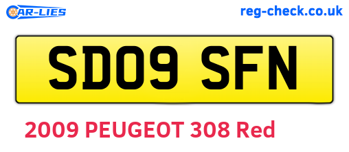 SD09SFN are the vehicle registration plates.