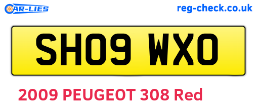 SH09WXO are the vehicle registration plates.