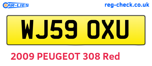 WJ59OXU are the vehicle registration plates.